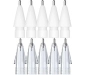 Precision metal control of Apple 2/1 Gen Ipencil Nibs, improved spare tip for iPad Pro Pencil Nib