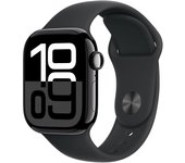 Apple Watch Series 10 GPS + Cellular Smartwatch con Caja de Aluminio Plata de 42 mm y Correa Deportiva Azul Denim - Talla S/M. Monitor de entreno, App ECG, Pantalla Retina Siempre Activa