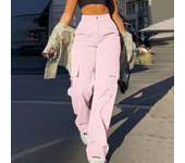 2024 Fashion Harajuku Cotton Linen Trousers Stretch Twill High Waisted Wide Leg Pants Casual Straight Leg Chino Clothes