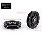 Fitness Equipment Parts Pulley Wheel Cable Machine Part Light Weight Nylon Bearing Good Wear Resistance Black Nylon Pulley