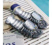 Nuevas parejas masculinas y femeninas creativas de forma especial zapatillas geniales zapatillas padre-hijo zapatillas de langosta de dibujos animados divertidos cangrejos de río zapatos de playa