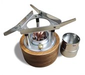 Portable, small, lightweight outdoor camping, hiking, picnicking, pressurized alcohol burner, aluminum alloy liquid gas stove,