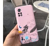 For Xiaomi Poco X4 Pro 5G Case Fashion Feather Painted Silicone Cover For Xiaomi Poco M4 Pro 4G Funda Soft Coque PocoX4 Pro Bags