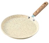 Kitchen Utensils Non-Stick Crepe Pancake Pan 6/8/10 Inch Aluminum Frying Pan Wooden Handle Beige Omelet Pan Egg