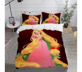 Princess Snow White Bedding Set,Cinderella Ella Bed Cover,Ariel& Aurora Bed Cover,3D Children Rapunzel Bedding Set