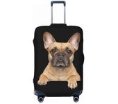 Custom Frenchie Dog French Bulldog Travel Lage Dust Proof Suitcase Cover Protector Fit 18-32 Inch