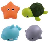 Juguete de baño con luz LED para niños, flotador de goma suave, de inducción, ranas luminosas, para agua de natación, Regalos divertidos