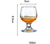 2Pcs European XO Whiskey  Wine tail Brandy Beer Vodka Margaret Goblet Big Belly Cup Cognac Glass Bar Drinkware
