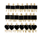 21PCS Mini Wooden Blackboard with Tripod Menu Message Board Signs Chalkboard Wedding Decoration Supplies Shop Home Decor