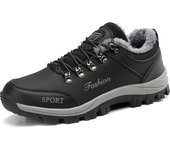 Zapatos de Senderismo Invierno para Hombres Botas Cálidas Exteriores para Acampar Antichoque Zapatillas de Escalada con Cordones