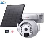 Camara de vigilancia exterior solar WIFI inteligente solar HD 360 grados alarma 4G vigilancia
