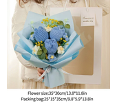 Finished Knitted Flowers Sunflower Graduation Bouquet Crochet Bouquet Creative Knitted Flowers Birthday Handmade gift