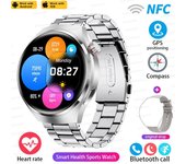 2024 Nuevo Reloj inteligente  Hombres y mujeres de 1,53 inch de pantalla completa 360*360 HD AMOLED, llamada bluetooth,NFC, rastreador GPS,IP68 impermeable,Reloj de presión arterial de azúcar en sangre,Reloj de ejercicio y Fitness Para Android IOS