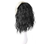Korean Style Synthetic Headband Wigs Hairpieces Clip in Half Headband Wig Fake Hair Natural Short Wavy Curly Bob Hair Party
