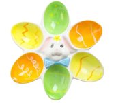 Reusable Cute Egg Tray Ceramic Cartoon Egg Holder Chick Design Home Decor Egg Storage Compartments Egg Tool