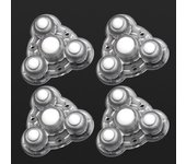 4Pcs ABS Universal Pulley Rotating Wheel Self Adhesive Clear Swivel Casters Wheel 360 Degree Rotation Mute Furniture Roller