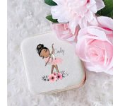 Personalized Ballerina Box Travel Case Custom Jewelry Organizer Handmade Birthday Gift