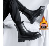 Zapatos de cuero de caña alta para hombre Botas de humo Botas negras transpirables de verano para hombre