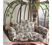 UnFilled Double Hanging Swing Egg Chair Cushion Cover Patio Round Large Detachable Pillowcase for Home