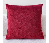 Scallop Design Velvet Cushion Cover 45x45cm High Quality Decorative Pillow Cover for Livingroom Decor Sofa Pillowcase Beige Grey