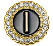 Cufflink with 18 carat gold initial, cutomized Hawon fahion, uitable for French cufflink hirt, men' wedding