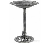 Garden Sculpture, Attract More Birds Stand Bird Feeder Bird Bath with Tray, Antique Design (Dark Green)