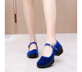 Autumn New Women's Shoes Platform Block Heel Casual Shoes Fitness Walking Dancing Sneakers Velvet Heels