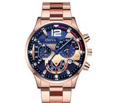 Reloj deportivo con calendario y correa de acero para hombre, reloj de cuarzo con puntero luminoso para hombre