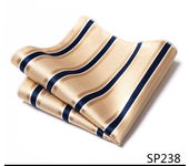 High Grade Brand Silk Kerchief Man Dark Blue Striped April Fool's Day Fit Formal Party Pocket Square Handkerchiefs Suit Hanky