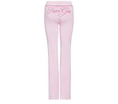 iamgia blue cotton zipper hooded long sleeved high stretch top low waist micro flared pants for women 2024