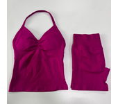 Women's Impact Gym Set, baless sleeveless T-shirt, high waisted seamless shorts, gym  sportswear, training set, 2 pieces.