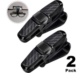 2Pcs Car Sun Visor Sunglasses Clip Car Glasses Holder Portable Ticket Card Clamp ABS Eyeglasses Case Car Accessories