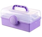 Organizador de gran capacidad, Organizador de joyas portátil de Tres Capas, Caja de herramientas plegable multifuncional