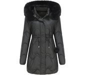 Abrigo de invierno para mujer, abrigo de algodón, gorro extraíble, estilo térmico, medio y largo.