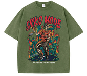 Vintage T-Shirt Men Fashion Street Clothing Washed Old Cotton Streetwear Skeleton Singer Graphic TShirts Fashion Tshirt