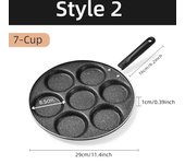 4/7 Cups Pancakes Frying Pans Breakfast Egg Pan Durable Non-stick Pan Holes Cooking Egg Ham Pans Pancak Maker Pan Cookware