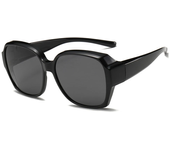 Gafas de sol polarizadas para hombres y mujeres, cubierta de gafas de conducción, ajuste sobre gafas, envolver alrededor, gafas de sol cuadradas