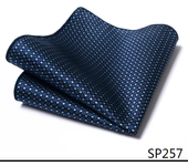 High Grade Brand Silk Kerchief Man Dark Blue Striped April Fool's Day Fit Formal Party Pocket Square Handkerchiefs Suit Hanky