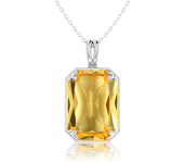 13*18mm Stone Citrine Necklace Gold Pendant For Woman Solid 925 Sterling Silver Gold Plated Luxury Jewelry Mum Gift 2025