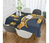 Ramadan Mubarak Tablecloth Islamic Muslim Holiday Mosque Moon Lantern Light Kitchen Dining