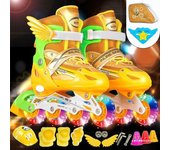 Patines Ajustables Para Niños Y Niñas De 3-6-10-12 Años Con Kit De Protección Gratis.
