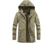Winter Street Fashion Big Pocket Man Tops New Retro Style Removable Hat Coats Fleece Keep Warm Thickening Outdoors Jacket Man