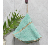 Round Cute Style Hand Towel Soft Coral Velvet Super Absorbent Handkerchief for Bath Polyester Fiber Towels with Hanging Loops