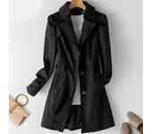 New Windbreaker Mid length Slim Fit Korean Version Spring and Autumn Top Women's Coat