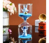 New 5/10/30/60 Min Creative Astronaut Sand Clock Hourglass Timer Transparent Glass Gifts As Delicate Home Decorations Pendant