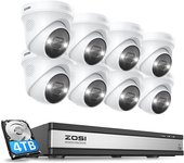 ZOSI 16CH 4K Kit de Videovigilancia PoE 8MP Cámara IP de Vigilancia Seguridad 8MP Grabador NVR con 4TB HDD Visión Nocturna