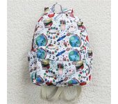 Hot Sale Boutique Mommy Bag Cowboy Print Fashion Kids Casual Bags Zipper Portable Backpack High Quality New