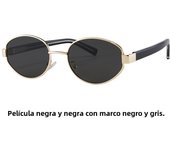 Nueva luz de lujo estilo dinero antiguo gafas de sol retro moda metal pequeño marco redondo placa de las mujeres de gama alta gafas de sol polarizadas