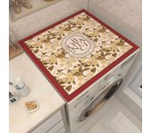 Printed Washing Machine Dust Cover Anti-skid Dirt Resistant Fridge Top Mat Scrubbable Multi-functional Table Pad Home
