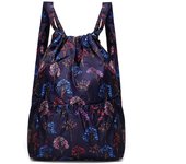 Mochila versátil de nailon con cordón para mujer, bolsa de deportes al aire libre, bolsa de cambio de gran capacidad, mochila de viaje ligera